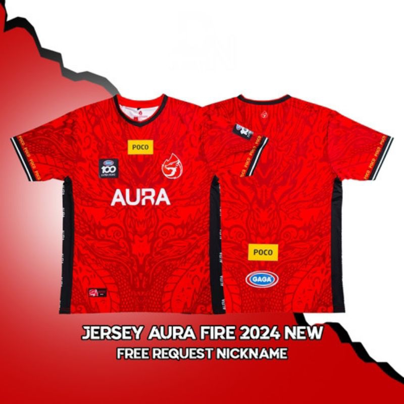 Jersey AURA FIRE MPL 2024 E-SPORT Free custom - Home, XXX