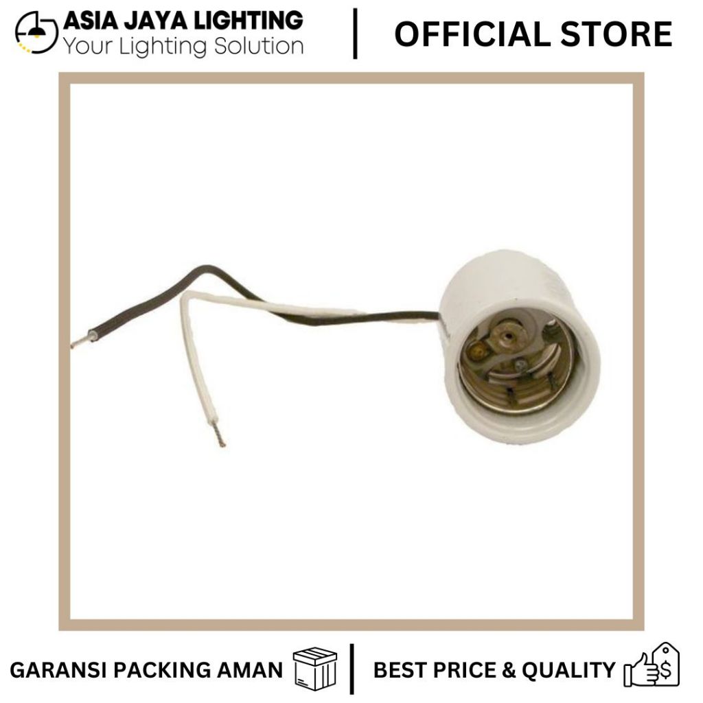 FITTING KERAMIK / FITTING BATU / FITTING LAMPU KERAMIK E14 / E27 UNTUK LAMPU HIAS / LAMPU GANTUNG / 