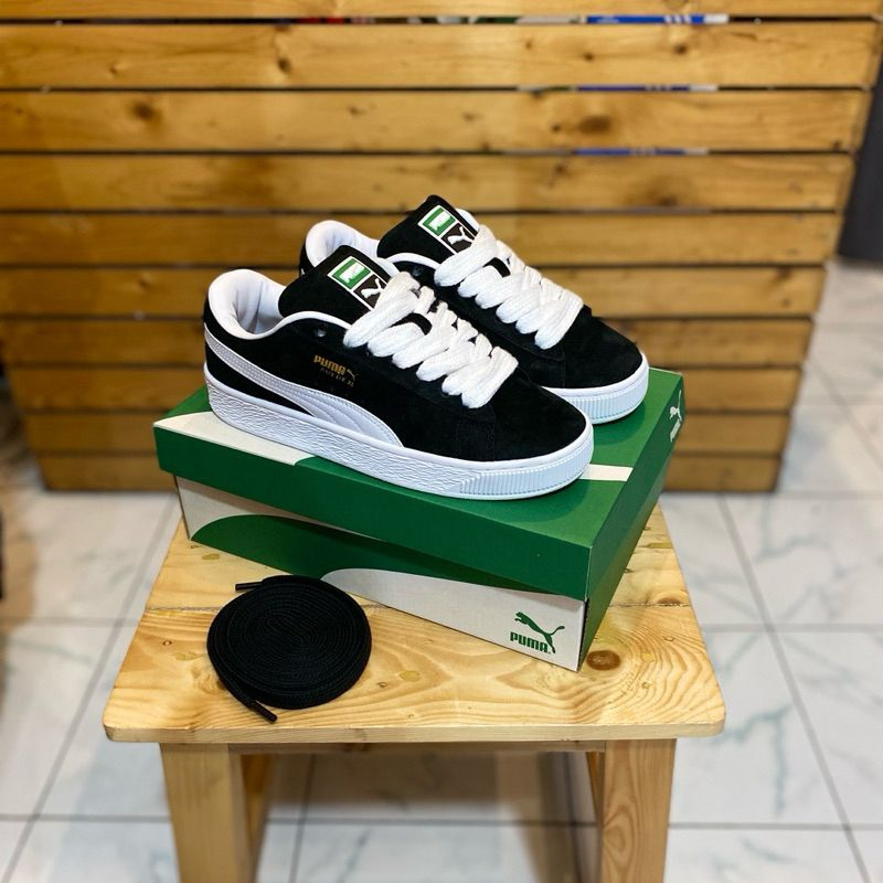SEPATU GEMUK PRIA HITAM PUTIH KASUAL SEPATU SEKOLAH PRIA WANITA BLACK WHITE SKENA OOTD TRANDY