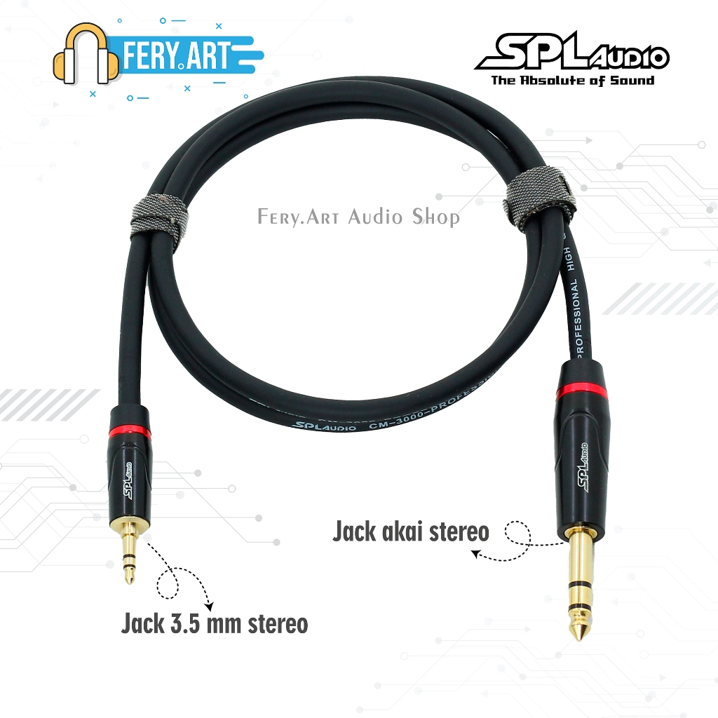 Kabel jack audio 3.5mm ke akai stereo SPL Audio