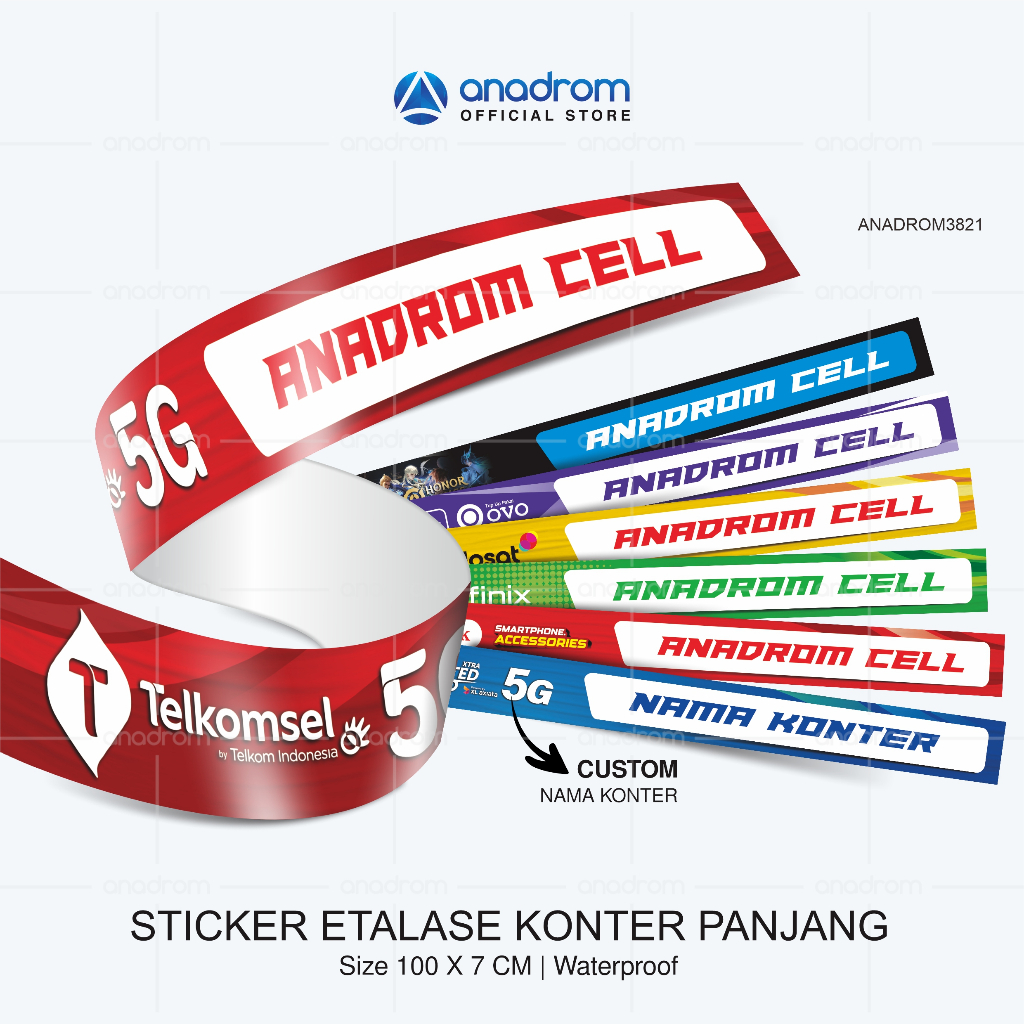 

Sticker Etalase Konter Panjang Size 100x7 Cm Shape Versi 2 | Sticker Kaca Etalase | Anadrom 3821