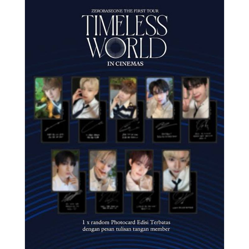 Photocard Zerobaseone The First Tour Timeless World Official CGV