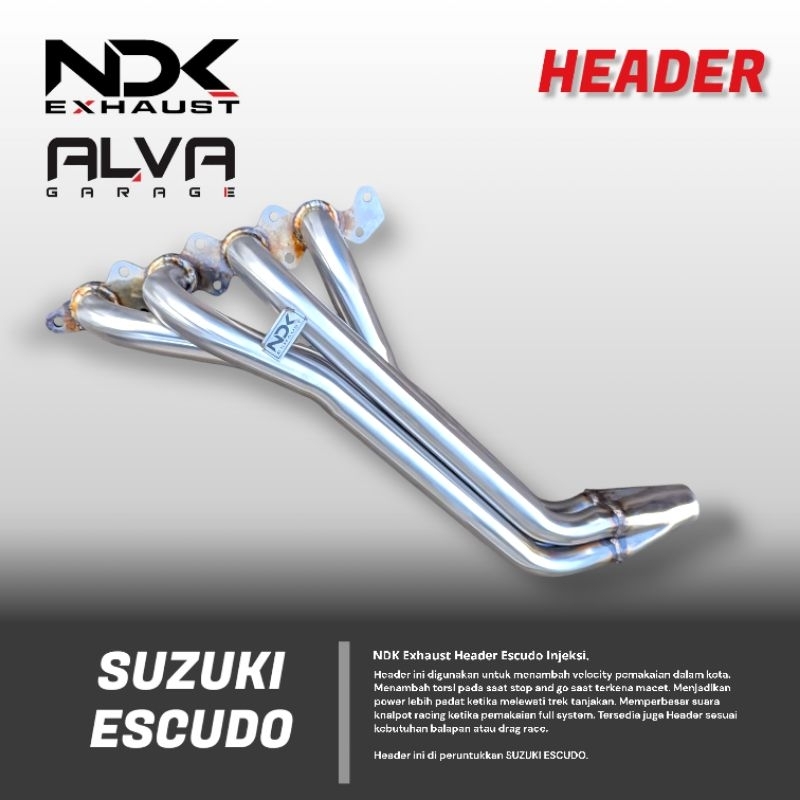 Header Vitara Escudo Sidekick 1.6 Injeksi Tipe 41 Panjang NDK EXHAUST | Knalpot Mobil