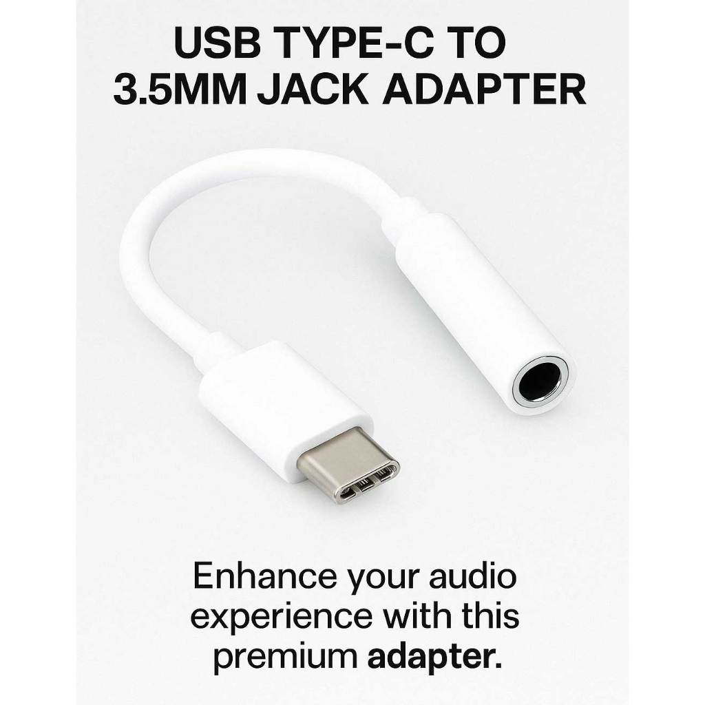 Adapter USB Type-C ke Jack Audio 3.5mm |