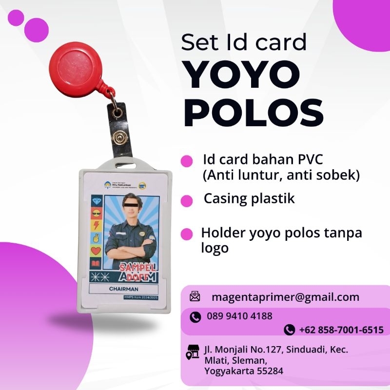 

Id Card Set Yoyo Polos (tanpa resin)