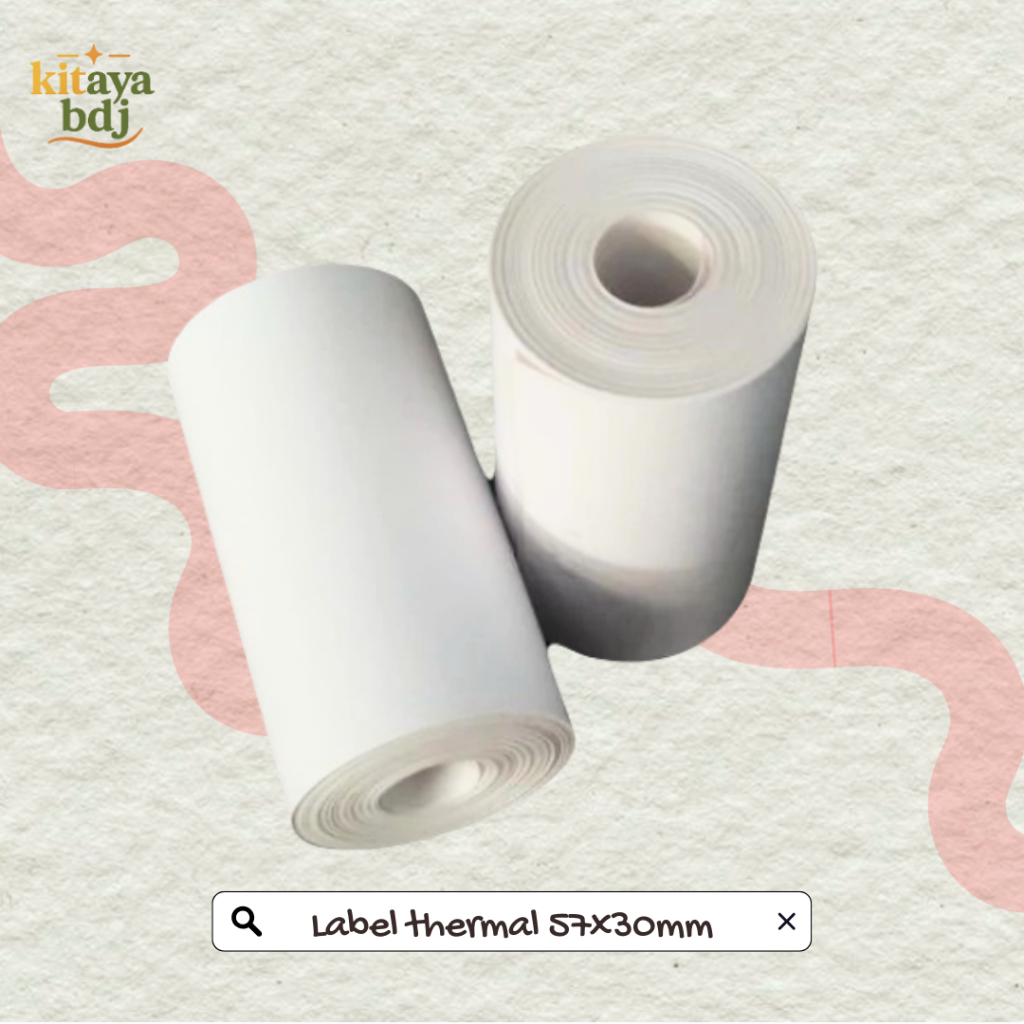 

Kertas Thermal Stiker Label 57x30mm