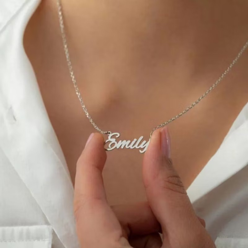 Sp_do kalung wanita nama sendiri dewasa Dan anak nama unik perhiasan kalung mewah ful set perhiasan 