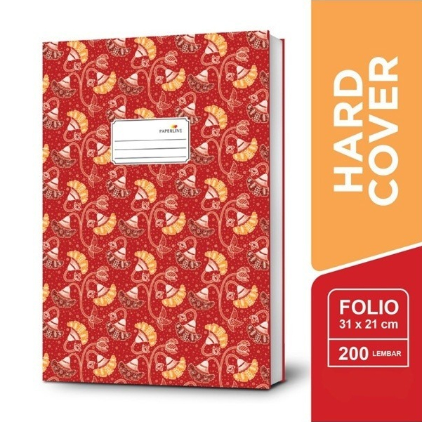 

PAPERLINE BUKU TULIS HARD COVER 200 LEMBAR FOLIO BESAR F4 1 PCS