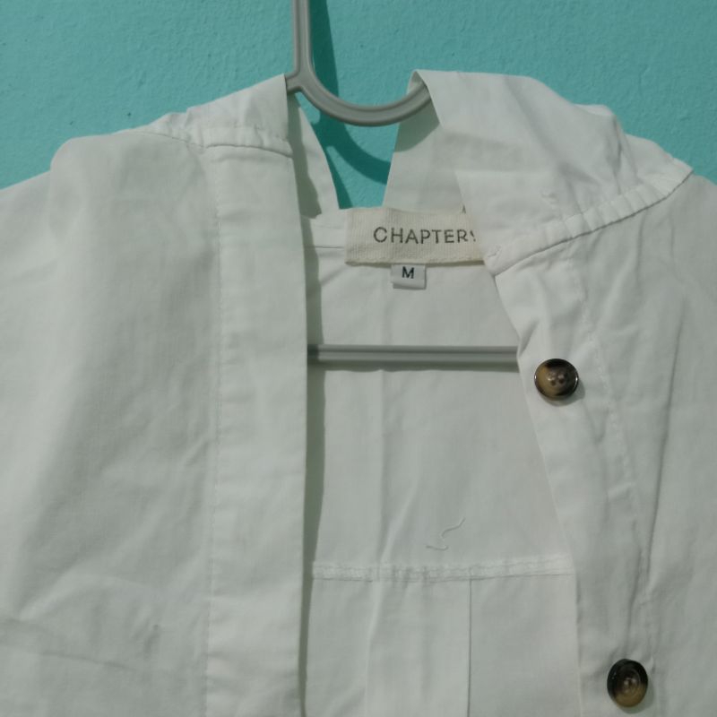 Preloved Kemeja Tunik Putih Premium Wanita Lengan Panjang