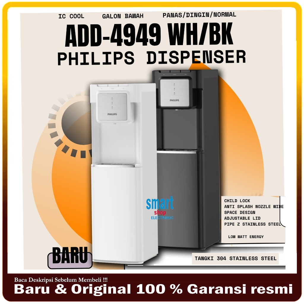 PHILIPS Dispenser Galon Bawah Watter Dispenser Non Kompresor / PHILIPS ADD4949