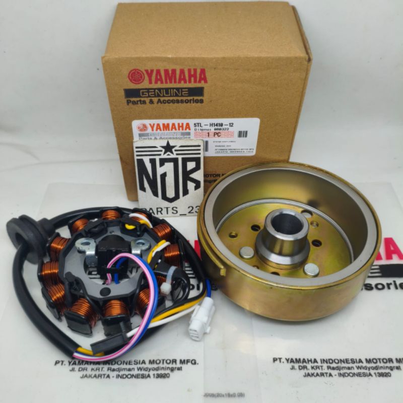 SPUL STATOR ASSY 5TL + MAGNIT MAGNET SPUL YAMAHA MIO SPORTY MIO SMILE MIO SOUL KARBU ORI