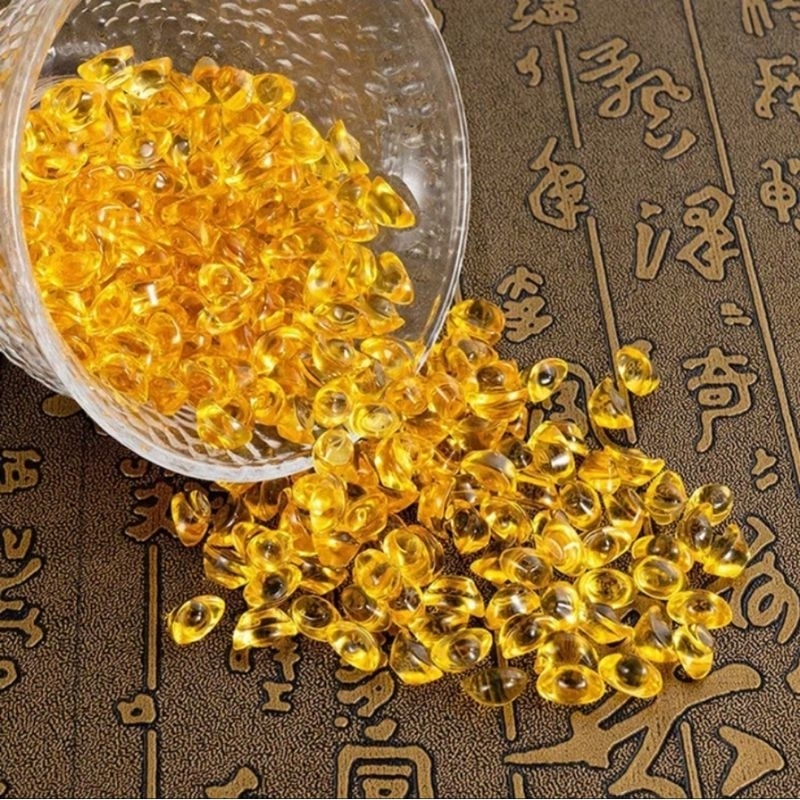 Dekorasi Yuan Bao / Yen Pao Kecil Fengshui Kekayaan Kristal Yuan Bao Lucky