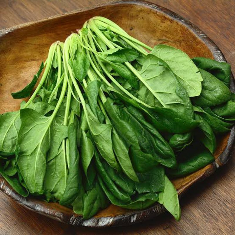 

Sayur bayam besar segar fresh pasar pagi
