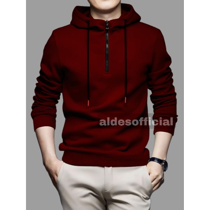 Hoodie half zipper model indis sweater half zipper sweater half zipper modelan terbaru jaket half zi