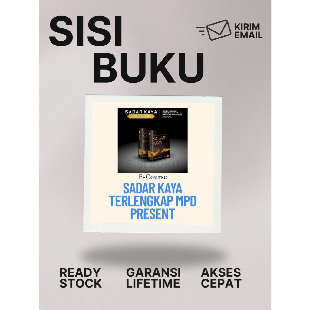 

[T-137] E-Course Sadar Kaya Terlengkap