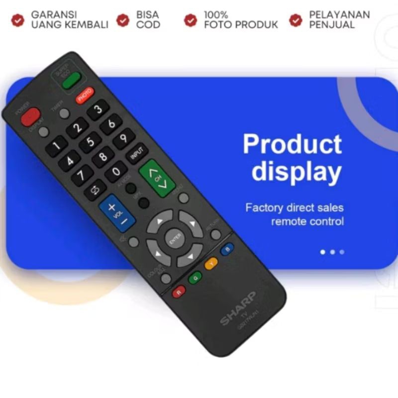 Remote TV LCD/ LED SHARP AQUOS Digital Free Baterai
