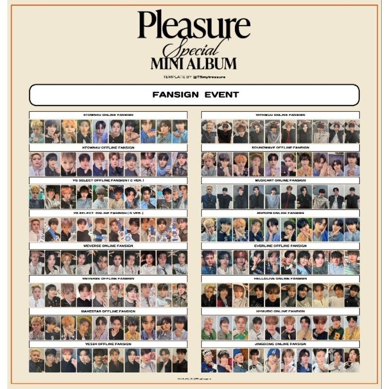 TREASURE PHOTOCARD FANSIGN BENEFIT ONLINE VER