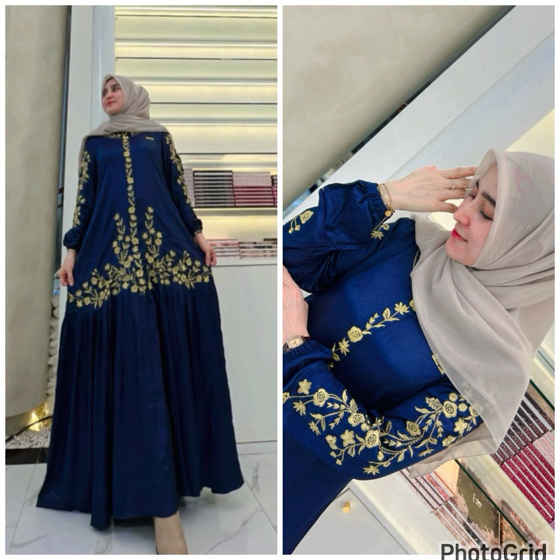 Gamis bordir aceh terbaru,dress wanita muslim