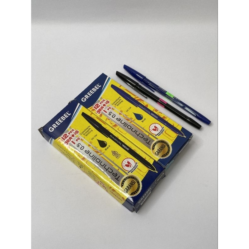 

Pulpen GREEBEL 0,5mm hitam/biru (12pcs)