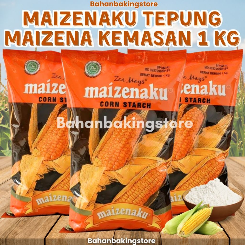 

MAIZENAKU TEPUNG MAIZENA KEMASAN 1 KG | TEPUNG PATI JAGUNG 1KG | CORN STARCH