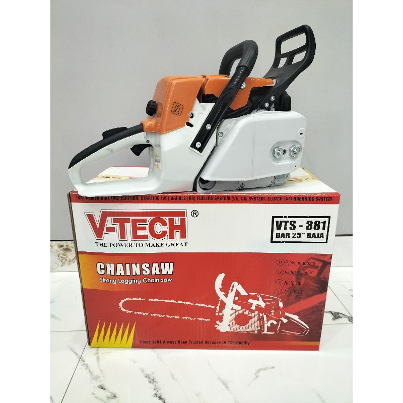Chainsaw/Senso V-tech VTS-381/72cc Tanpa Bar dan Rantai