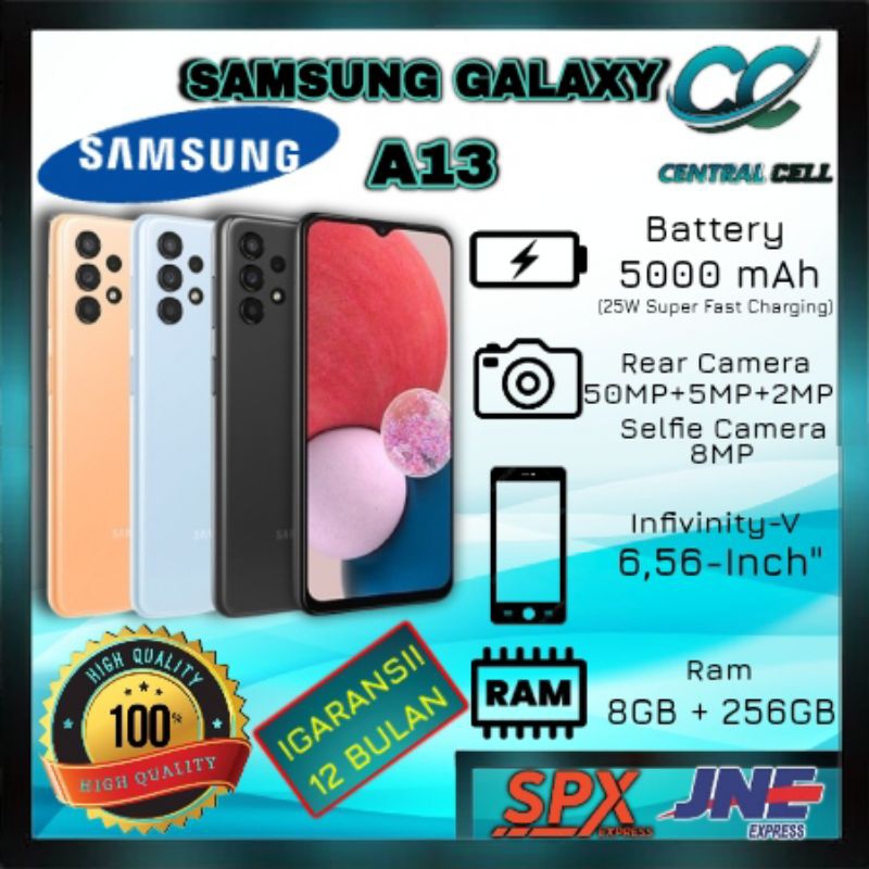 [NEW] HP SAMSUNG A13 Ram 6GB+128GB {Battery 5000mAh + Camera 50MP + Display 6,6 inches} GARANSI 1 TA