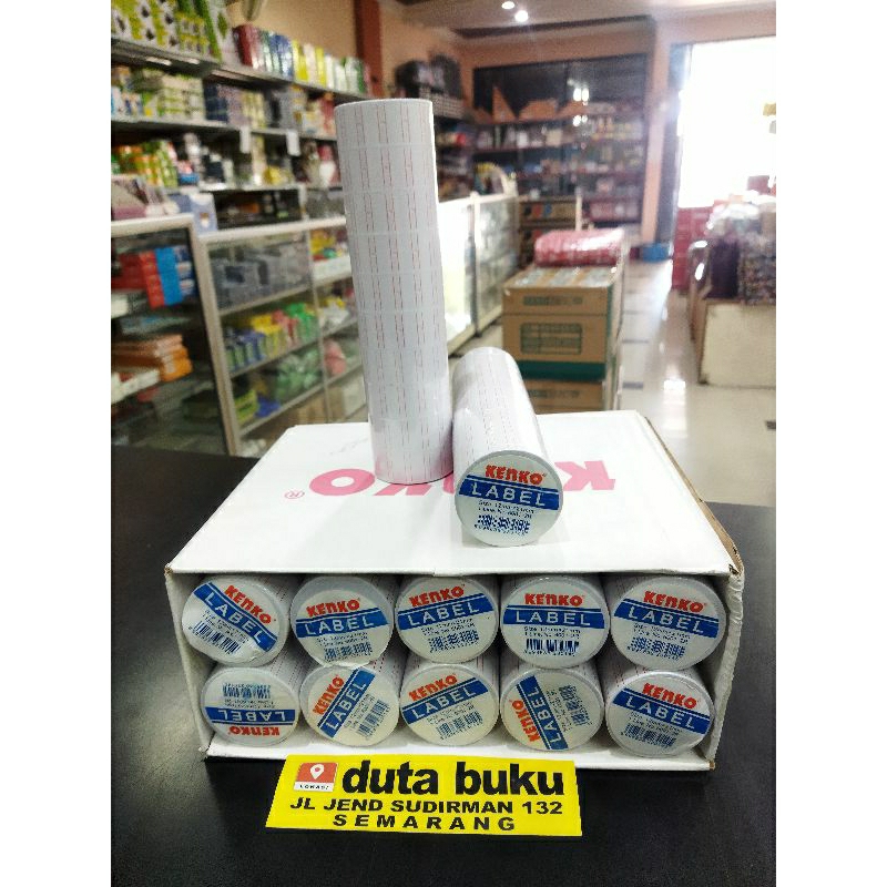 

Roll Label Harga / Kertas Label 1 Baris / Price Label 1 Line Putih Kenko | 1 Slop