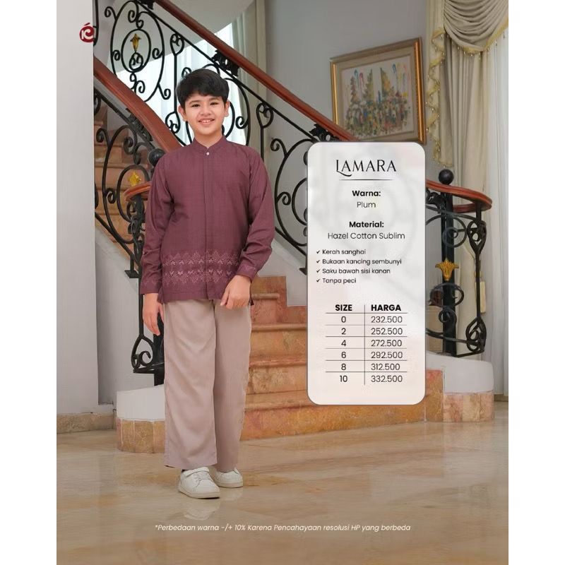 KOKO ANAK LENGAN PANJANG KEKE LAMARA PLUM NON PECI