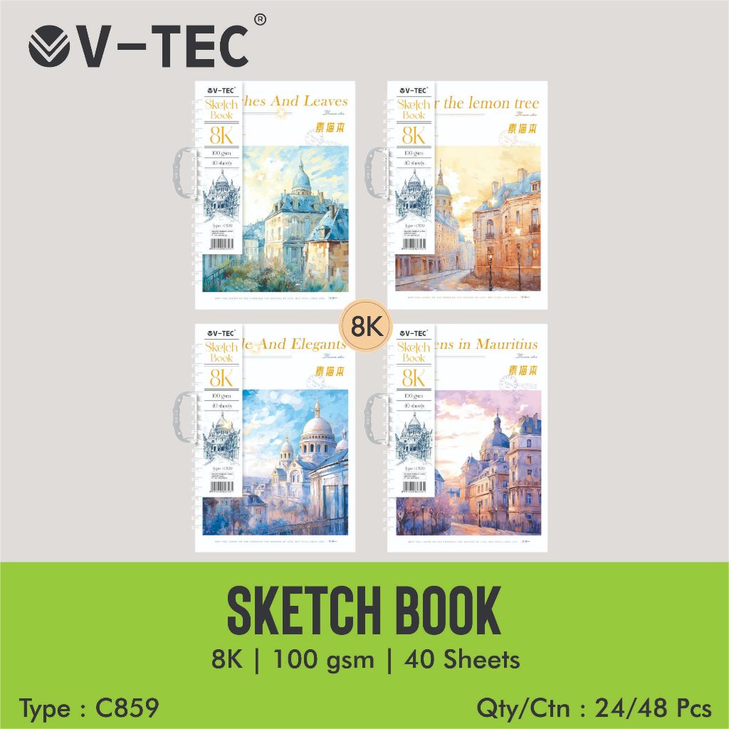 

V-TEC Sketch Book Buku Menggambar Sketsa / Sketchbook | TYPE C859