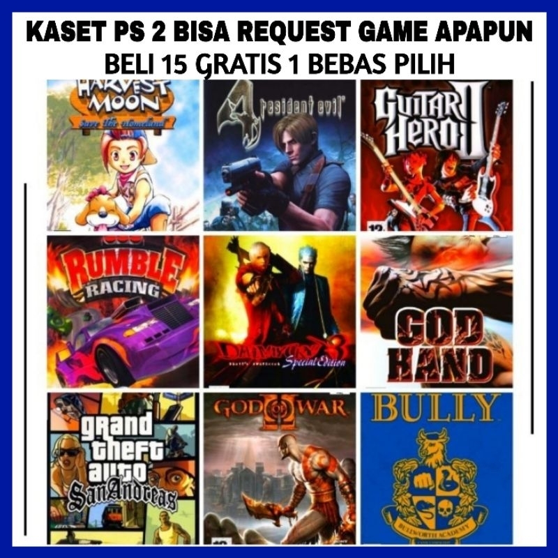 Kaset Cd Game Ps2 Ps 2 Lengkap Request