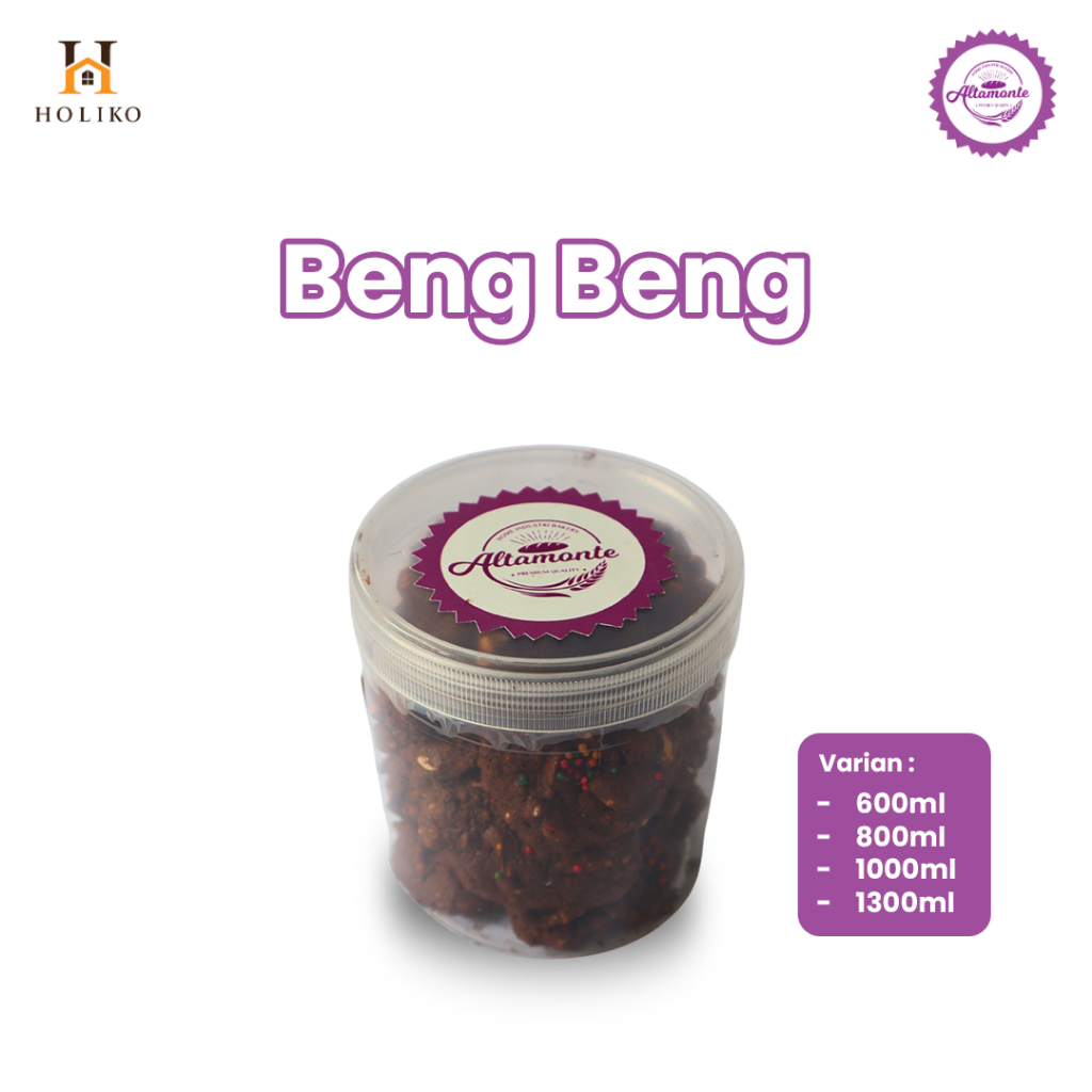 

HOLIKO - Kue Kering Beng Beng Uk 600ML, 800ML, 1000ML, 1300ML Altamonte