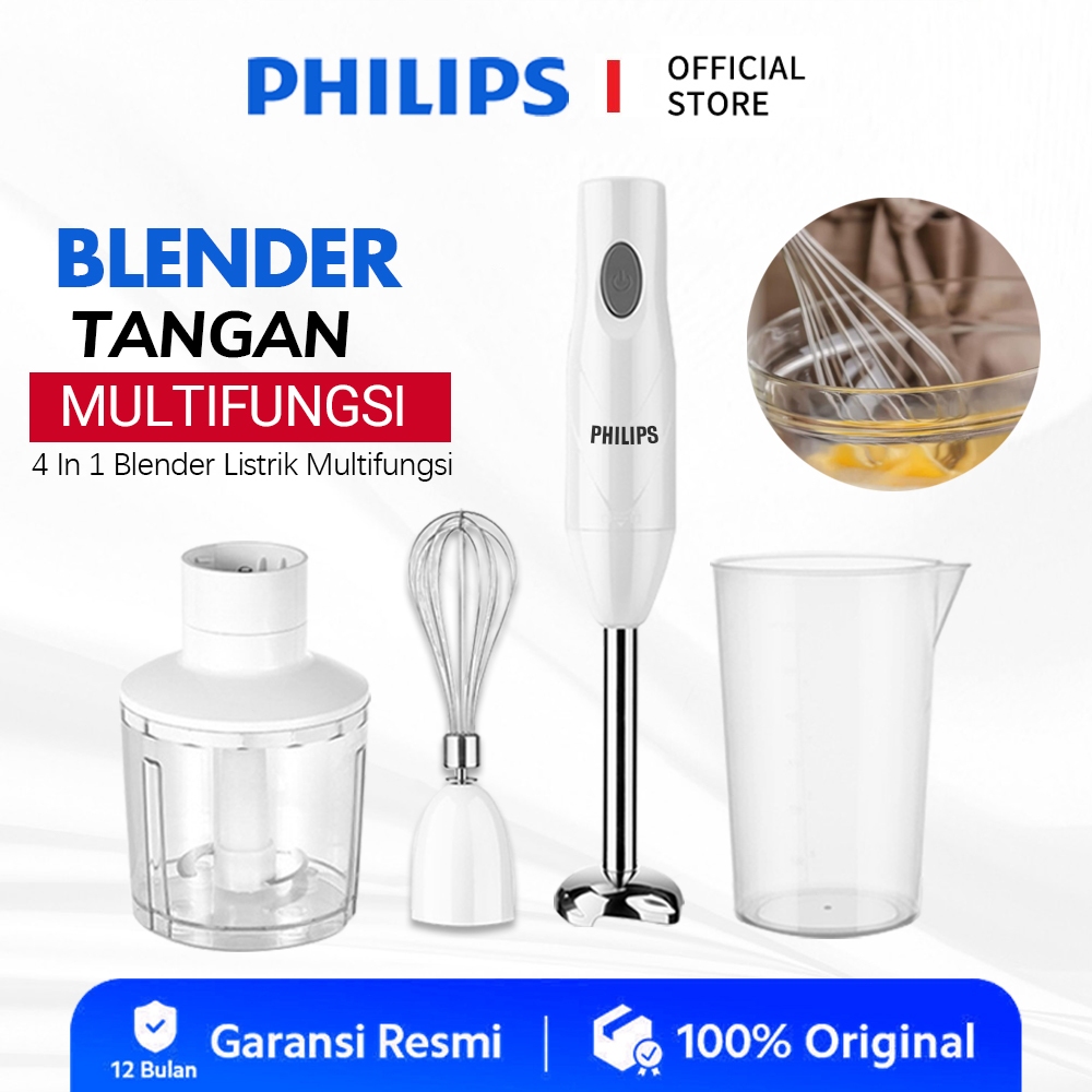Philips Hand Blender 4 in 1 Multifungsi Blender Tangan Stainless Steel Juicer 250W multifungsi porta