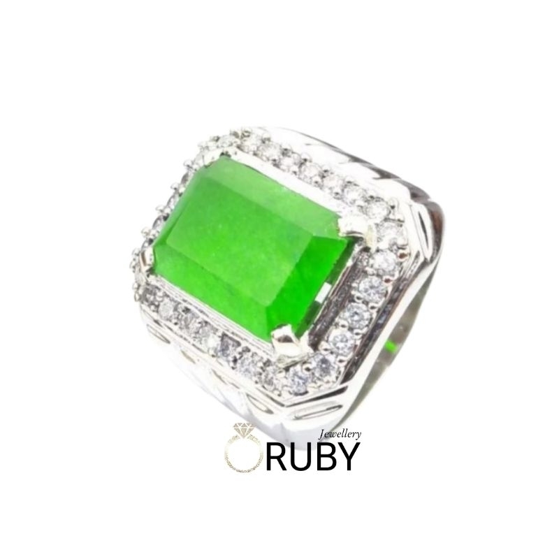 Cincin Batu Giok Cina Asli Natural Alam