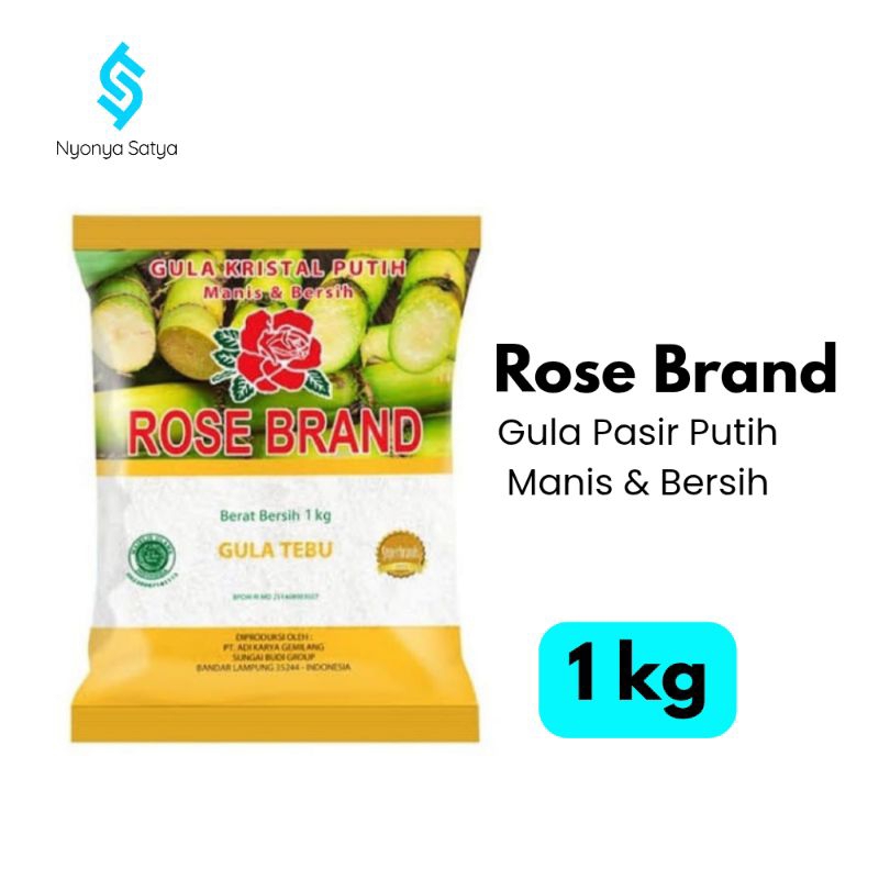 

ROSE BRAND Gula 1kg. Gula Pasir Kristal Putih & Bersih.