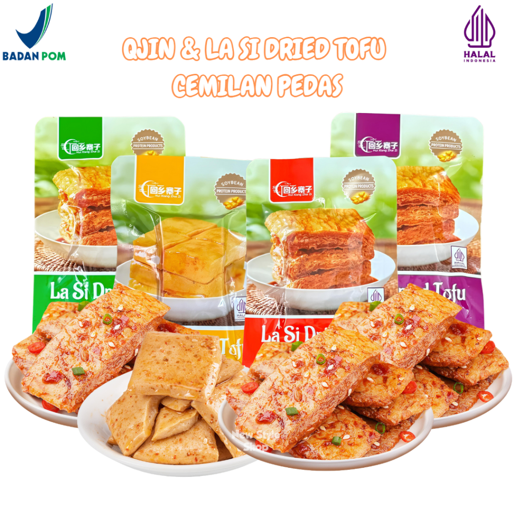 

[ HALAL ] La Si Dried Tofu Snack / Tahu Semi Kering Asin Gurih Pedas