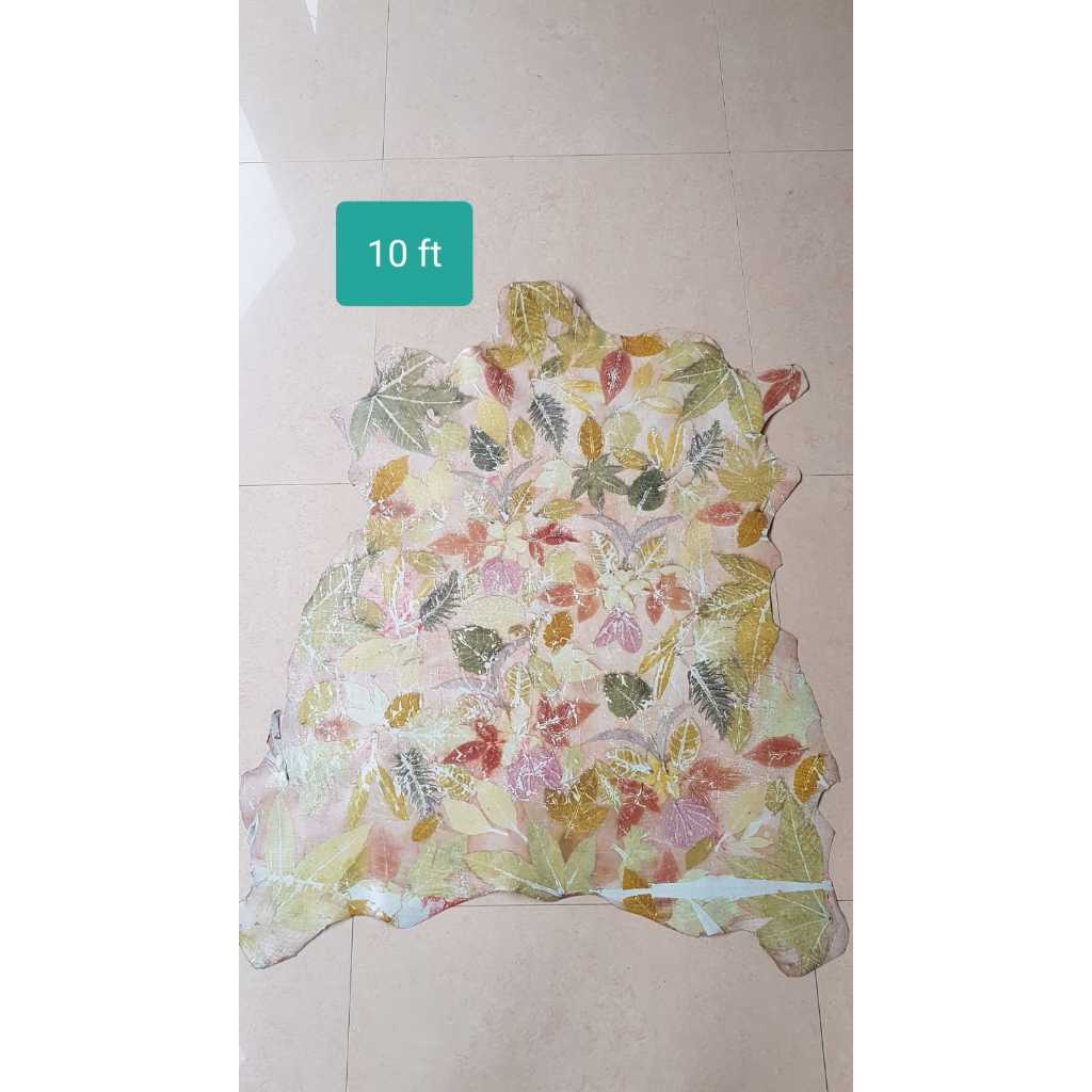 Kulit kambing Ecoprint lembaran model 1