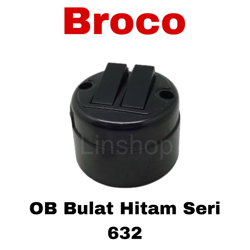 BROCO OB SAKLAR SERI HITAM 632 N / DOUBLE SWITCH OUTBOW CLASSIC 632N