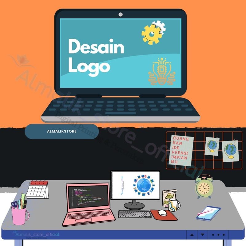 Jasa design logo stiker merk label nama toko produk jualan olshop desain