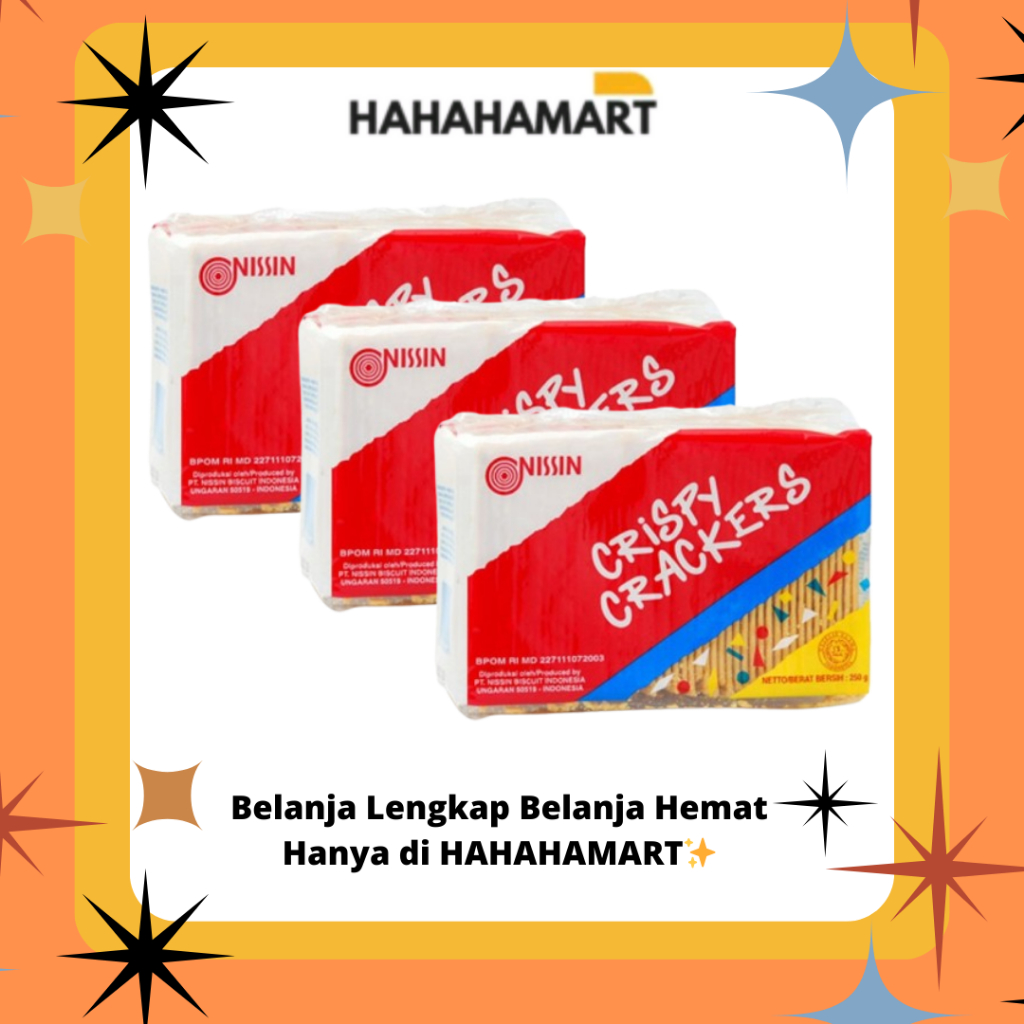 

Nissin Crispy Crackers 250gr 1 Paket Isi 3pcs