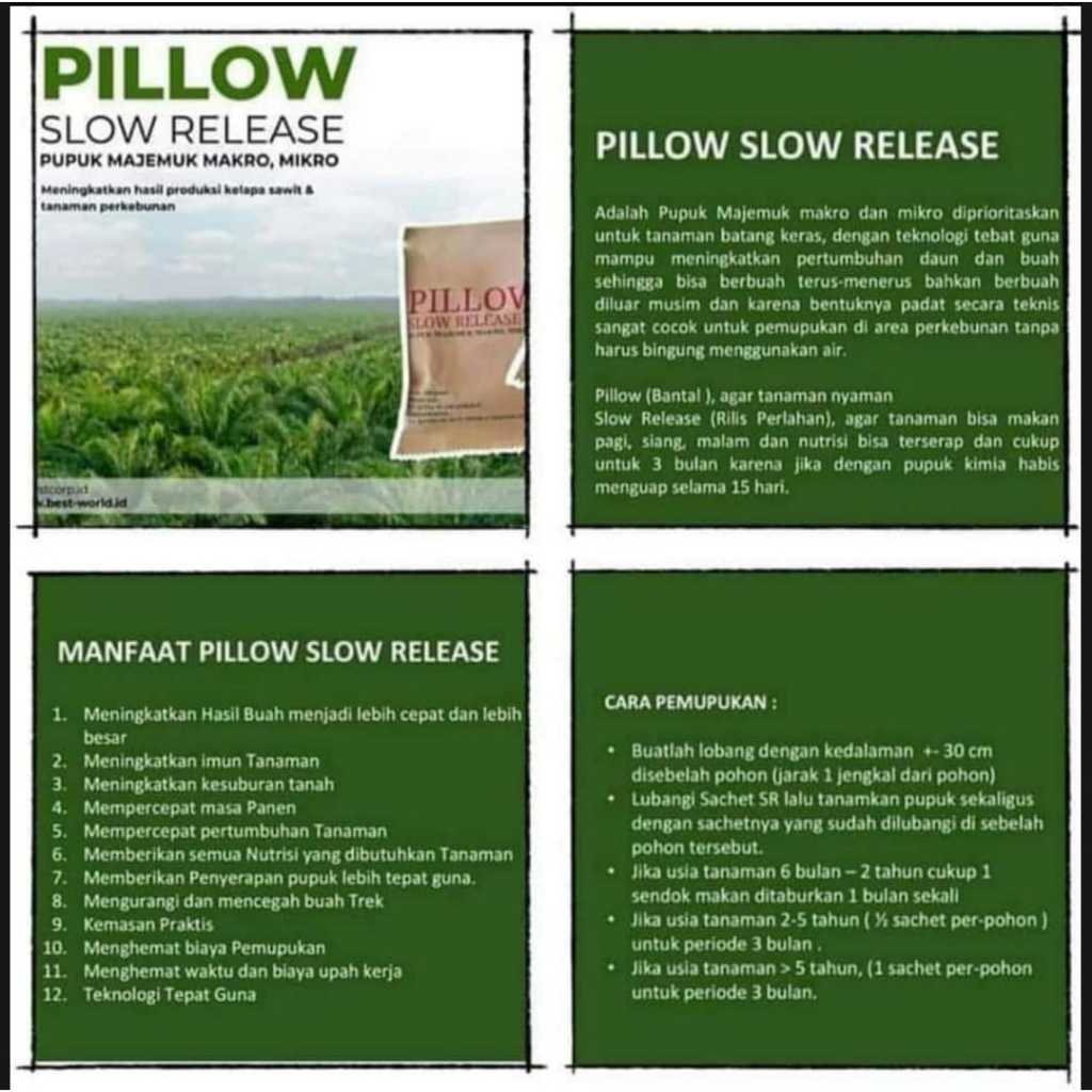 Pupuk Organik Pillow Slow Release - Besfarm Slow Release 1 Box Isi 10 Sachet