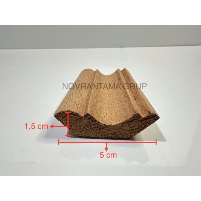 Lis Profil Kayu Meranti AR 59 (5x1,5cm) / Lis Kayu Moulding / List profil kayu Meranti oven