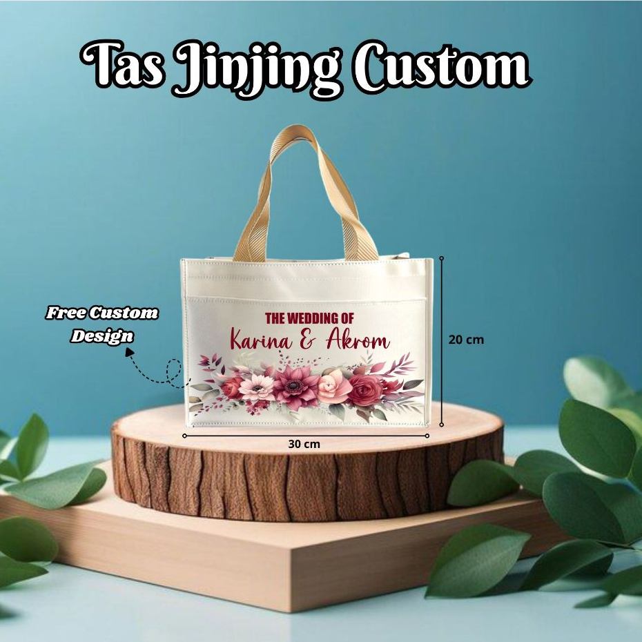 Tas Jinjing Custom Design/Tas Hampers/Tas Souvenir/Free Custom Design