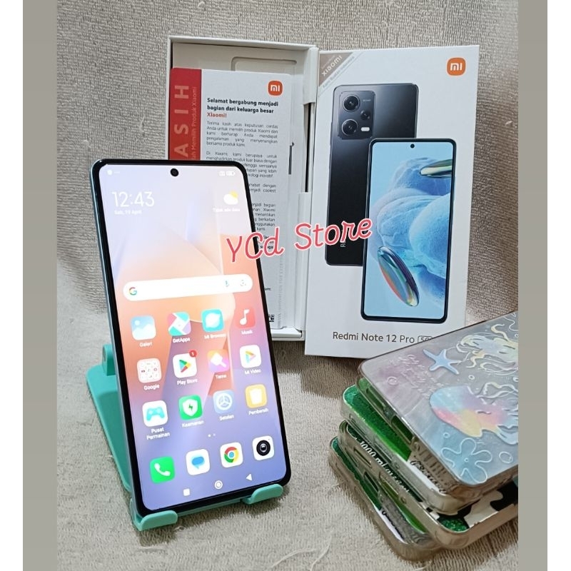 Hp redmi note 12pro 5G 8Gb/256Gb bekas fullset original mulus like new