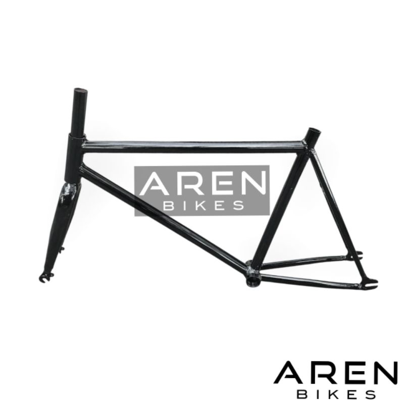 FRAME SEPEDA FIXIE 20 INCH HITAM BESI STEEL DALANGAN FORK OVERSIZE OS BATANG BATANGAN SET LOKAL 20" 
