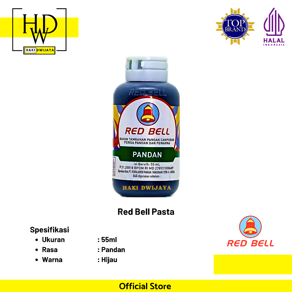 

[55ml] Red Bell Pasta Perisa dan Pewarna Makanan Rasa Pandan