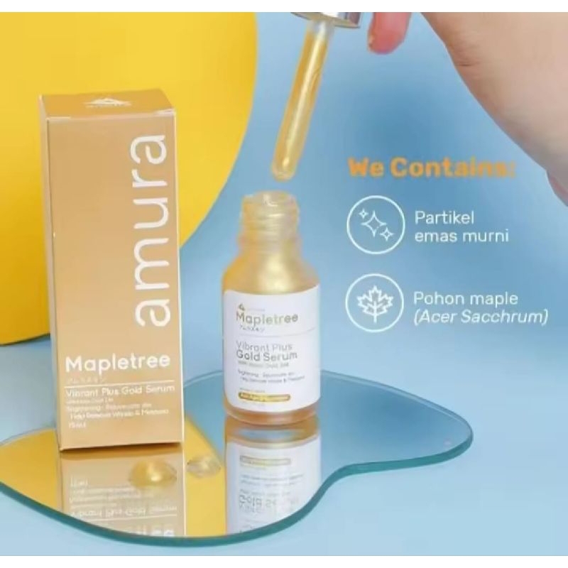 promo AMURA GOLD SERUM Original 100% Amura Skincare Gold Serum Penghilang Flek Hitam & Penuaan Dini 