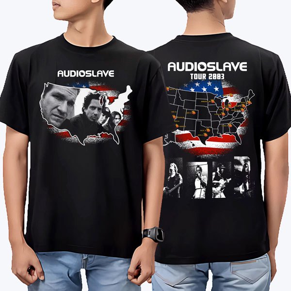 KAOS AUDIOSLAVE | BAJU BAND BOOTLEG ROCK UNISEX | AUDIO SLAVE TOUR