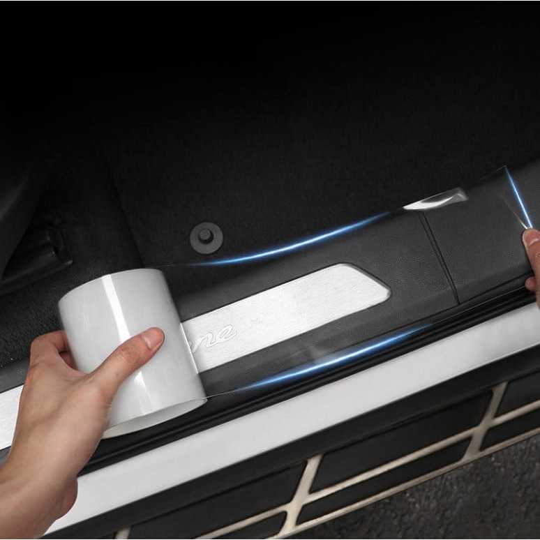 Pelindung Anti Gores Carbon Bawah Pintu Samping Pintu Mobil