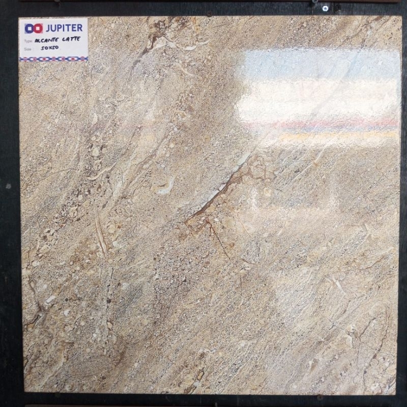 KERAMIK LANTAI 50X50 ALCANTE LATTE | GLOSSY | JUPITER