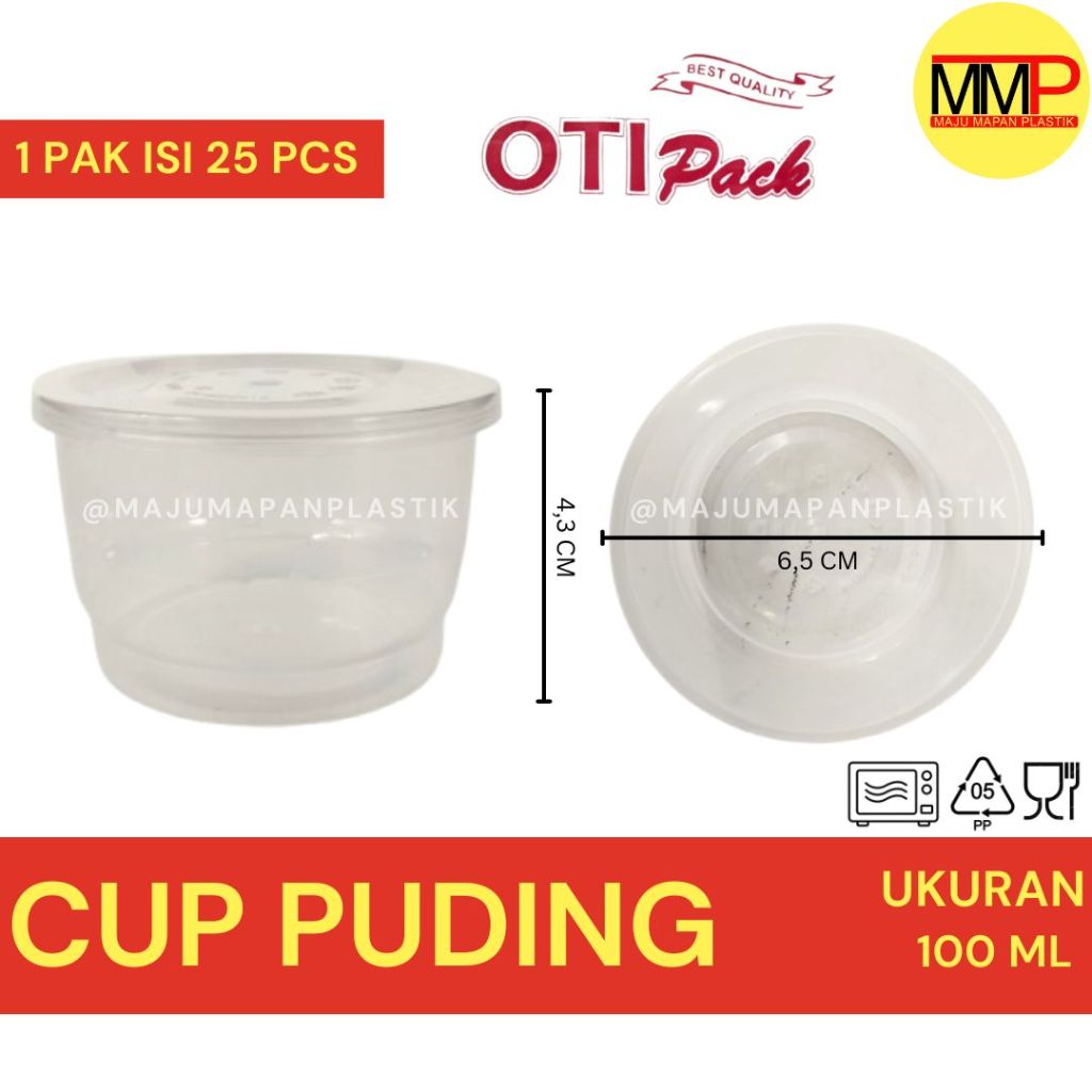 [25pcs] Cup Puding 100 ml TEBAL / Cup Pudding Agar-agar / Cup Dessert Cup Jelly 100ml